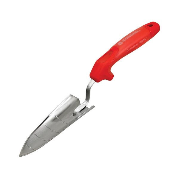 Piazza 13.3 in Stainless Steel Transplanter Shovel, Red PI1676369